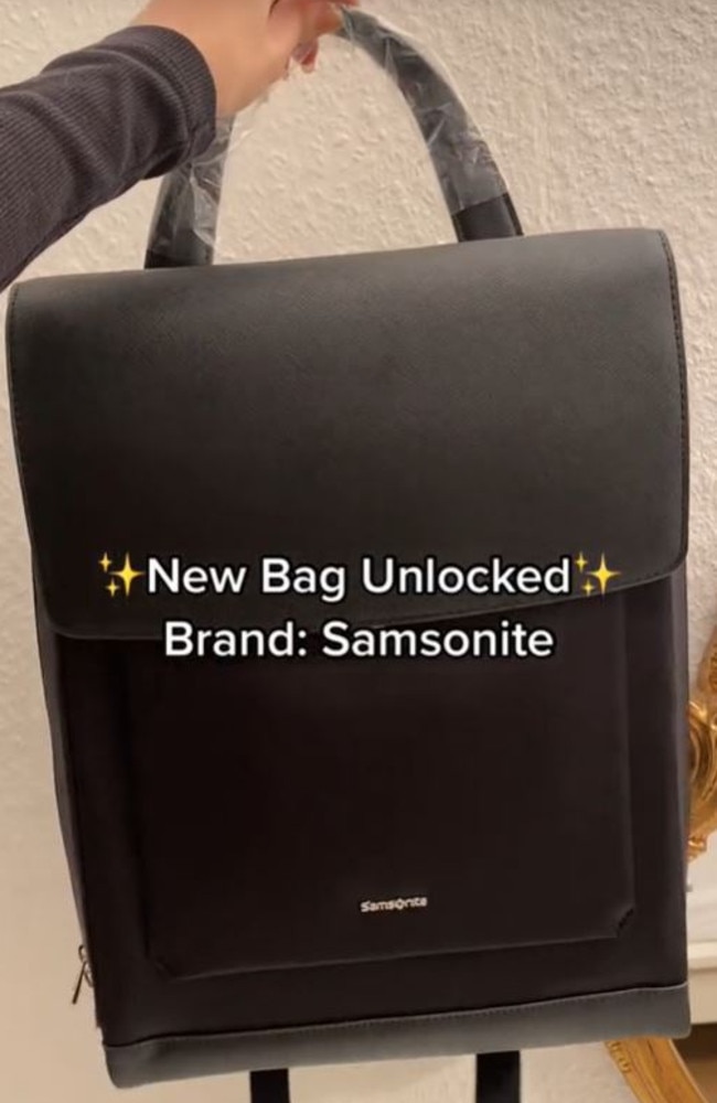 Samsonite has also branched into handbags as part of its brand evolution. Picture: TikTok