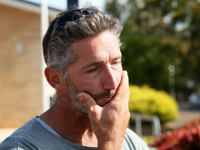 Aaron Cockman talks to the media at Margaret River. Picture: Colin Murty