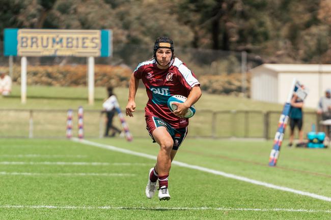 Isaac Fidock. Action from the round two game between the Reds and Brumbies. Picture courtesy of ACT Brumbies Media.