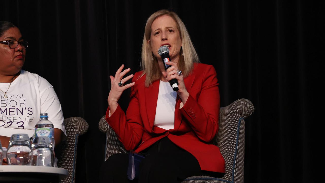 Ms Gallagher was speaking at the National Labor women’s conference at the Esplanade Hotel in Fremantle. Picture: The West Australian/ Justin Benson-Cooper