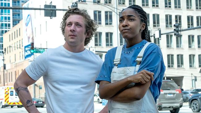 Jeremy Allen White and Ayo Edebiri in The Bear. Picture: FX