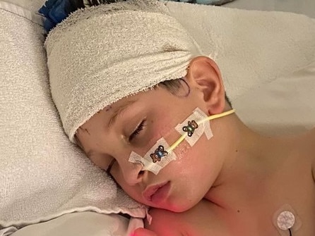 A mum in Victoria has urged parents to trust their instincts after her eight-year-old son almost died during a sudden medical emergency. Picture: GoFundMe