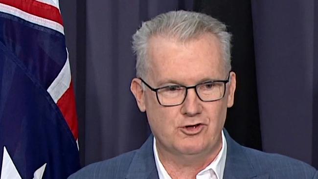 CANBERRA, AUSTRALIA, 16TH FEBRUARY, 2025: Minister for Home Affairs and Minister for the Arts, Tony Burke during a press conference in Canberra. Picture: ABC NEWS