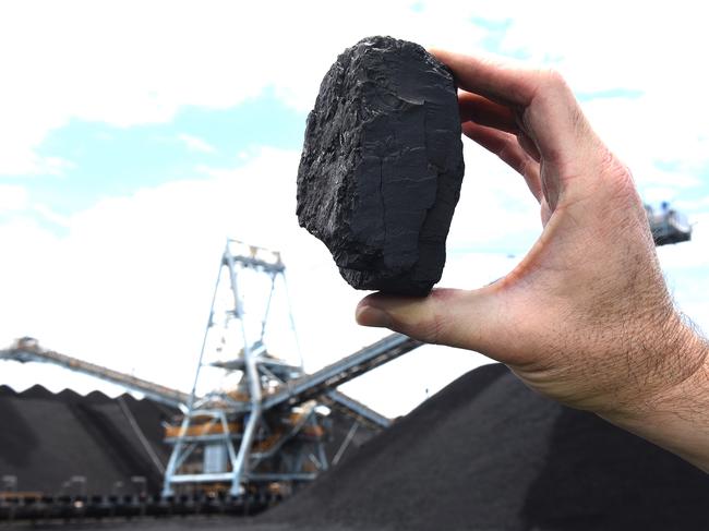 Coal at the Port of Brisbane. Picture: AAP image/John Gass