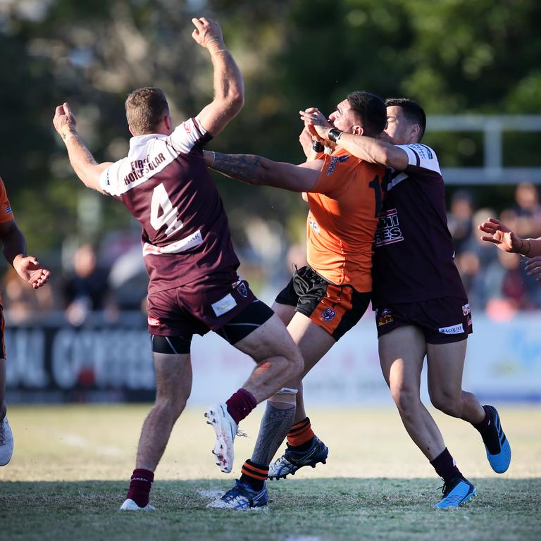 Jaleel Seve Derbas (SOUTHPORT TIGERS) - Photo SMPIMAGES.COM / Newscorp - 21st September 2019 - Action from the 2019 Queensland Rugby League (QRL) Gold Coast Rugby League A-Grade Grand Final played between Burleigh Bears v Southport Tigers. Burleigh Bears ran out winners.