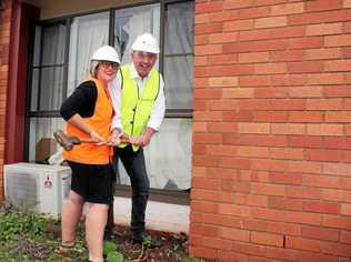 Director of Care Services for Whiddon Kyogle, Kathy Gibson, with Page MP Kevin Hogan.