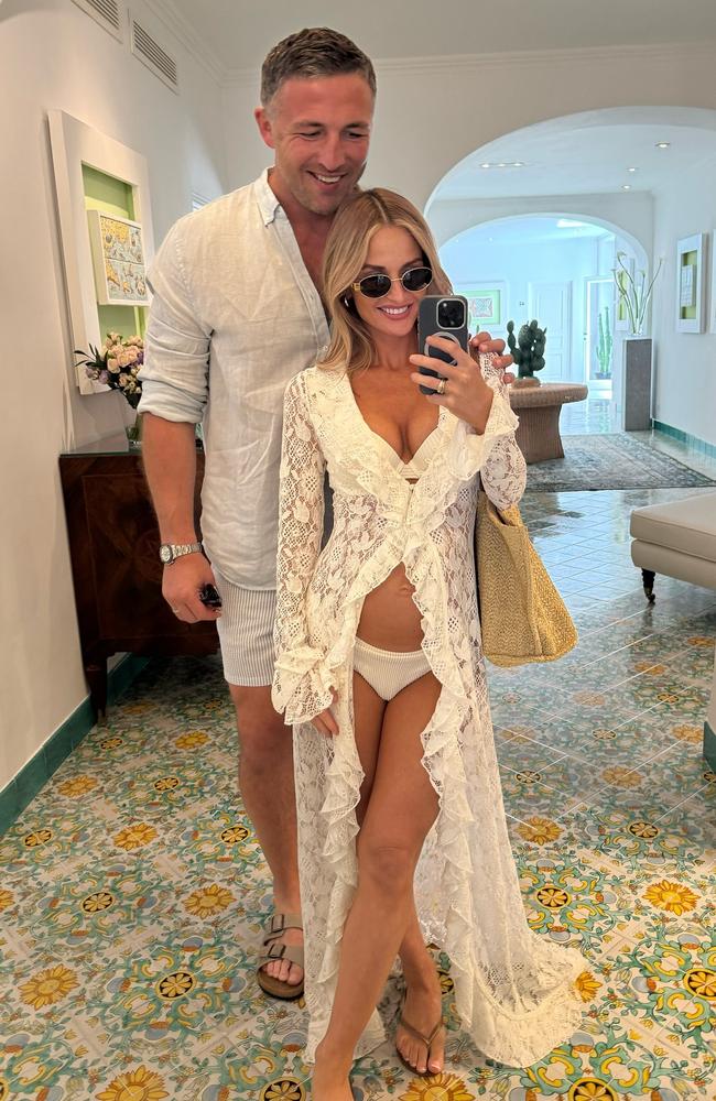 Sam Burgess wife, Lucy Burgess has announced her pregnancy while holidaying in Italy. Instagram