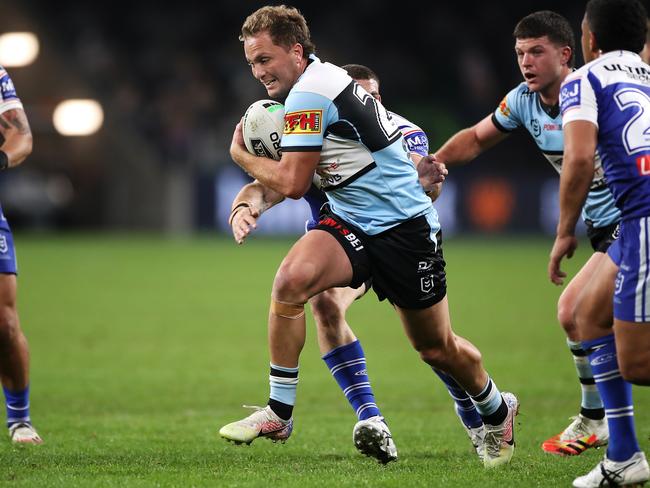 Matt Moylan made a winning return to the field after a lengthy stint rehabilitating his hamstring. Picture: Mark Kolbe/Getty Images