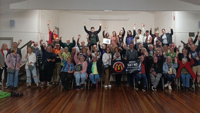 Mt Evelyn residents rallied against the proposal at a community meeting in April. Picture: Supplied.