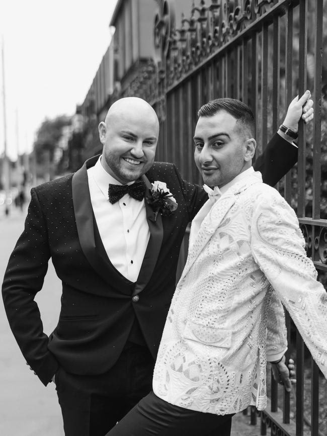 Peter Drozd and Timothy Adamidis had Gina Liano as their celebrant. Picture: APL Photography