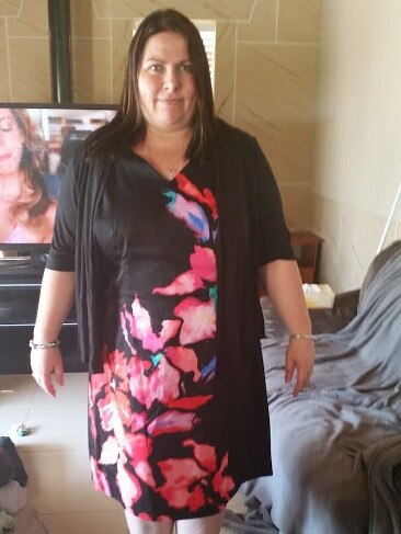 Ms Farmer when she weighed 120kg.