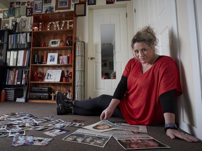 NIGHT-DRIVER. 22/07/2020: Kylie Spelde in Muswellbrook, NSW where she maintains a room honouring the memory of Janine Vaughan. Kylie is the younger sister of Janine who went missing in 2001.  She has spent the last two decades campaigning for answers to her sister's disappearance. PIC: Milan Scepanovic / The Australian