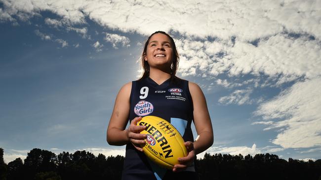 Maddy Prespakis dreams of playing for Essendon in the AFLW. Picture: David Smith