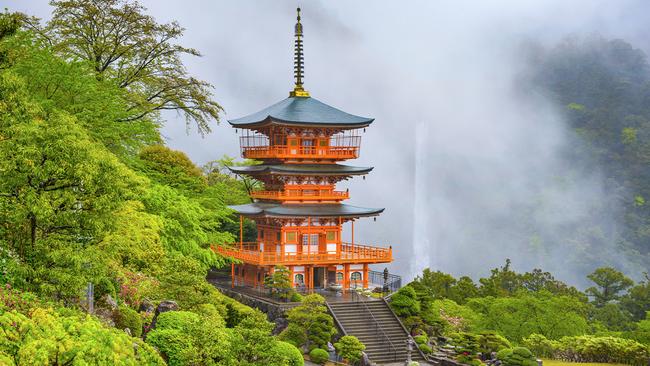 3. KII PENINSULAThis rugged, mountainous peninsula is only 100km south of Osaka, but its blend of pristine nature and spiritual sites make it feel like a different world. A good starting point is spending a night at a temple in Koyasan, where you can take part in morning rituals before exploring the town’s cluster of World Heritage sites. There are dozens of temples with tatami mat guest rooms, but Ekoin Temple also has English-speaking monks and accepts online bookings. Elsewhere on the peninsula there’s the option of hiking the ancient Kumano Kodō pilgrimage trails, which connect three of Japan’s most important shrines, collectively called the Kumano Sanzan. On the coast, you could mix in some kayaking in the blissful town of Kushimoto.