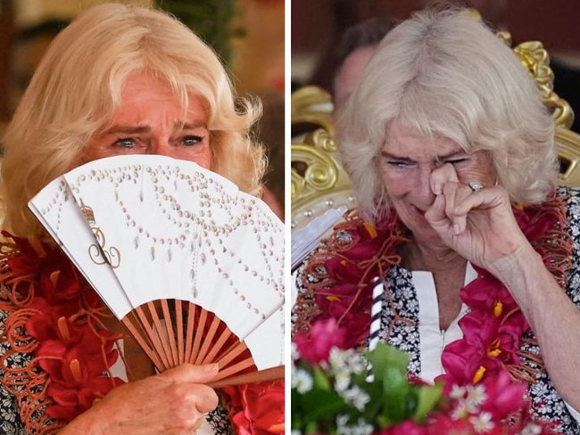 Queen Camilla had an emotional moment in Samoa.