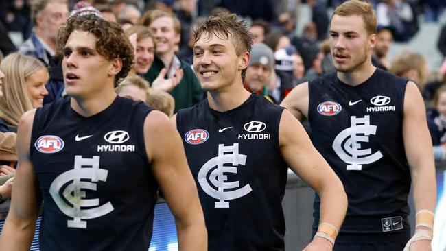 Cripps is excited by the prospect of unleashing Charlie Curnow and Harry McKay. Picture: AFL Media/Getty Images