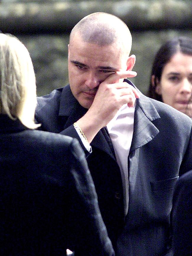 Matthew Wales shed crocodile tears at the funeral of his parents Margaret Wales-King and Paul King.