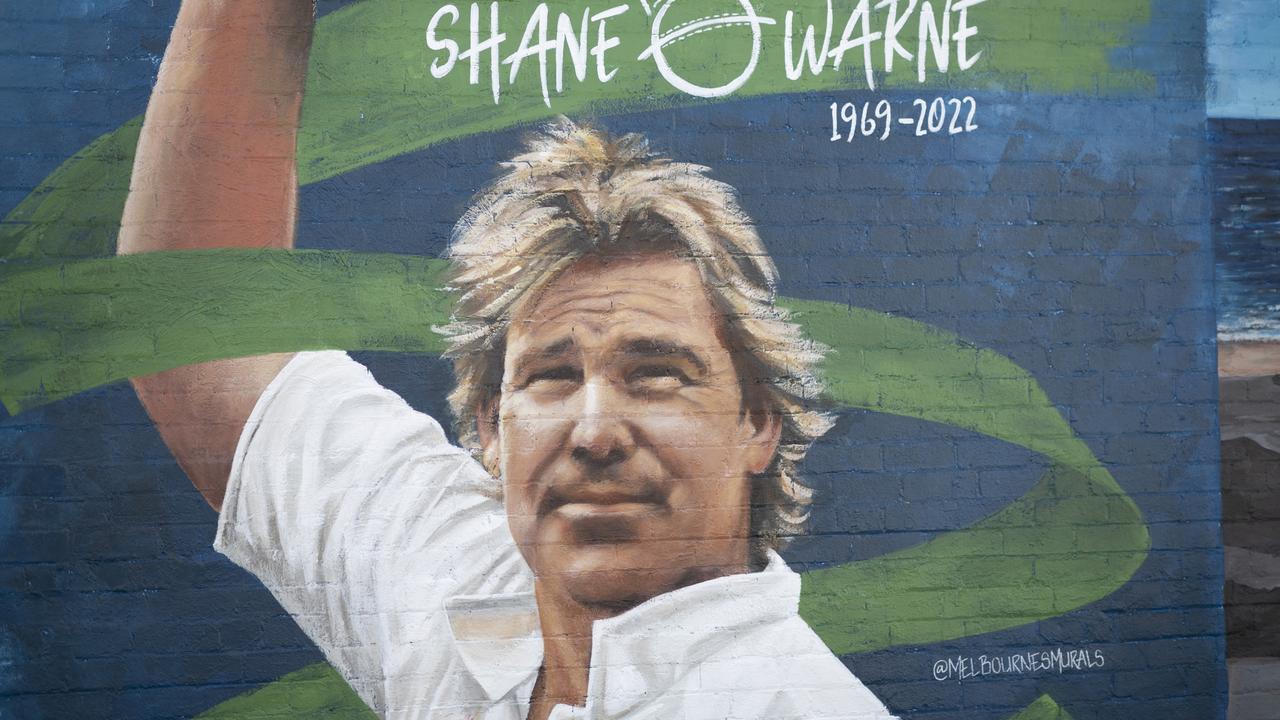 Shane Warne mural in Black Rock, Melbourne. @MelbournesMurals