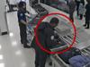 Airport security’s shock act caught on video
