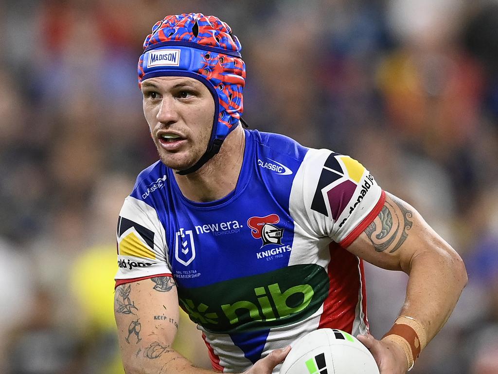 Kalyn Ponga shoulders a heavy burden in Newcastle. Picture: Ian Hitchcock/Getty Images