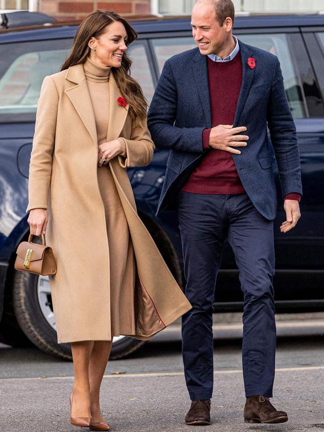 The Princess of Wales in a similar look – in 2022. Picture: Charlotte Graham/Pool/AFP