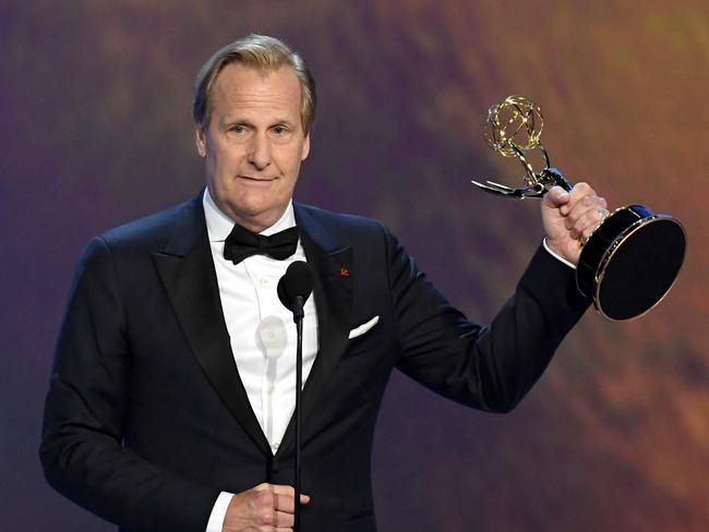 Jeff Daniels revealed he broke his wrist in a horse riding accident during filming. Picture: Getty Images/AFP