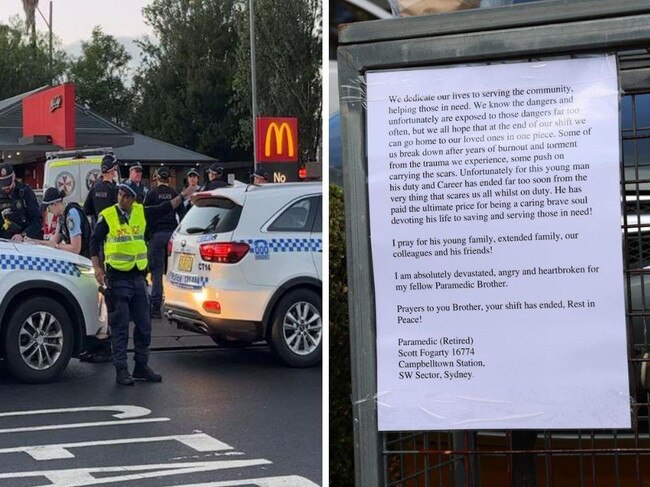 A letter posted at the scene of stabbing.