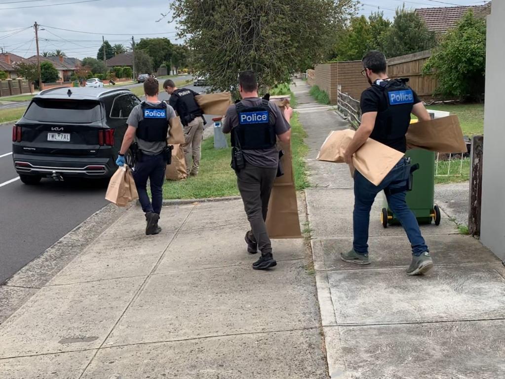 Police conducted searches across Reservoir, Coburg North, Greensborough and South Morang. Picture: Victoria Police