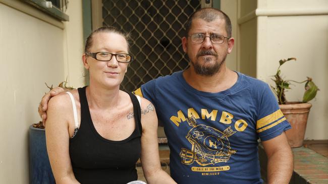 Mother of seven Beka Scott pictured with her partner Michael Scott will be hit hard by the penalty rates decision. Picture: David Swift.