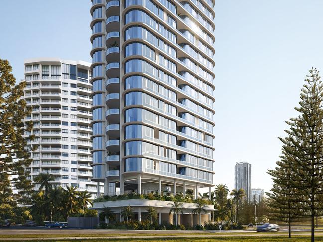 Artist impression of the Monaco tower in Main Beach from Ignite Projects.