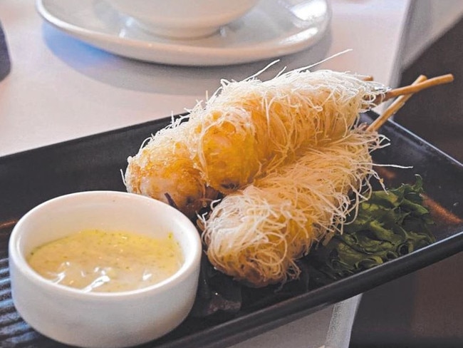 Dragon beard prawns at Empress Restaurant in Toorak Gardens. Photo: Tom Huntley