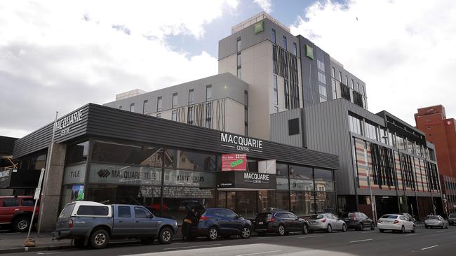 The old Myer building on Macquarie St has since been used for a variety of short-term enterprises as the site awaits redevelopment as a hotel. Picture: RICHARD JUPE