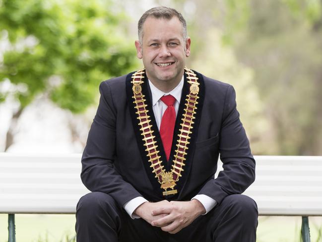 Dubbo Regional Council Mayor Ben Shields pictured in Victoria Park ahead of Prince Harry and Meghan Markle visiting the regional city of Dubbo. Picture: Dylan Robinson