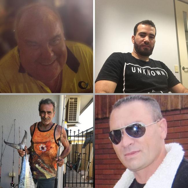 (Clockwise from top left) Nigel Hellings, Hassan Baydoun, Rob Courtney and Michael Sisois were killed by Benjamin Hoffmann on June 4, 2019. Picture: Supplied