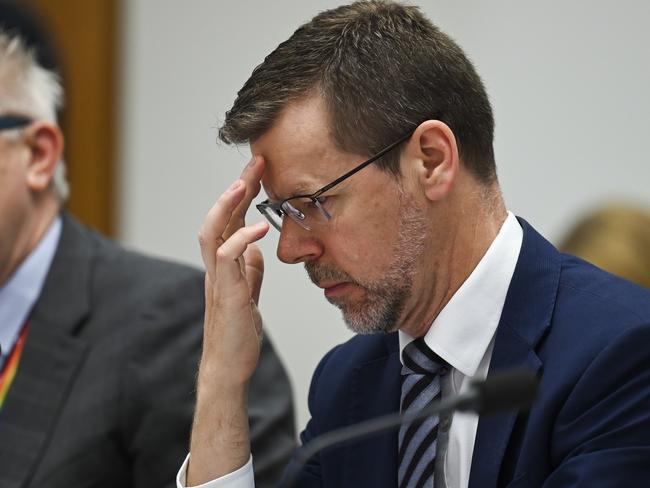 CANBERRA, AUSTRALIA, NewsWire Photos. JUNE 2, 2023: Secretary of the Australian Government Department of Education Tony Cook appears before the Education and Employment Legislation Committee Budget Estimates 2023Ã¢â¬â24 at Parliament House in Canberra. Picture: NCA NewsWire / Martin Ollman