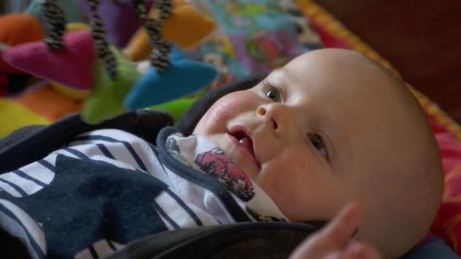 Worth the wait: Baby Liam Supplied by Channel 9