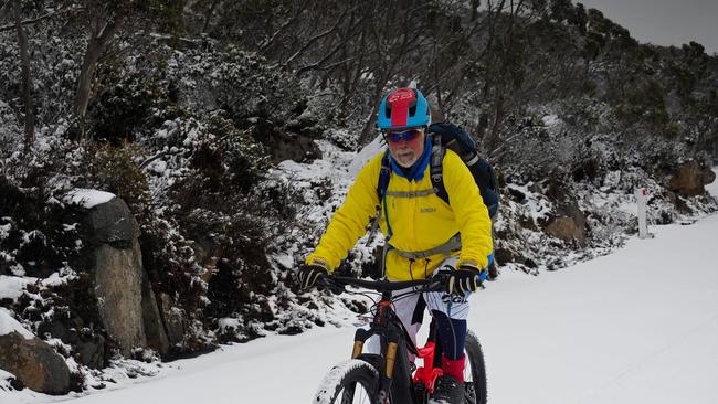 Gary Tew: My mate Smithy yesterday on kunanyi/Mt Wellington.