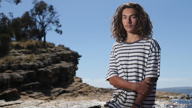 Ben Robinson, 18 from Queensland is on a working holiday in Tasmania and was staying in Blackmans Bay on the evening of the accident. Picture: LUKE BOWDEN