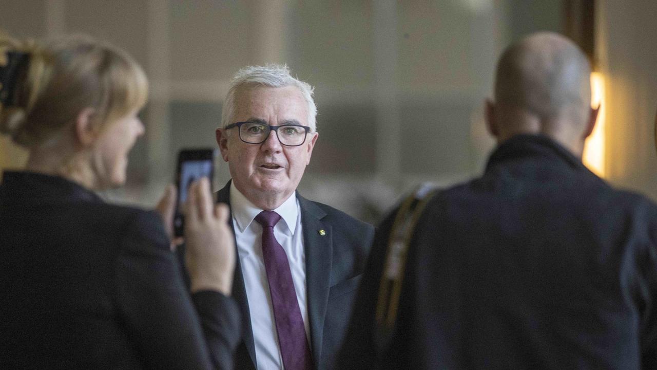 Andrew Wilkie on his way to Question Time in Parliament House in Canberra. Picture: NCA NewsWire/Gary Ramage