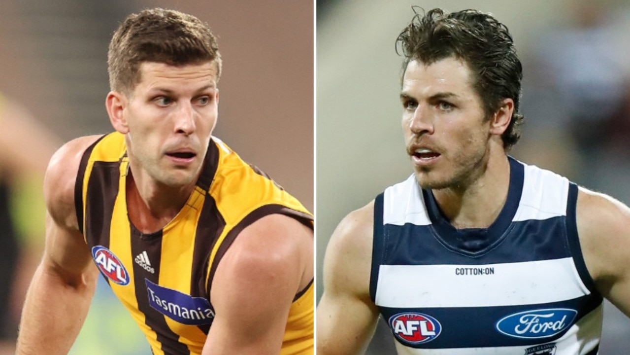 Luke Breust and Isaac Smith will meet as opponents for the first time in their AFL careers.