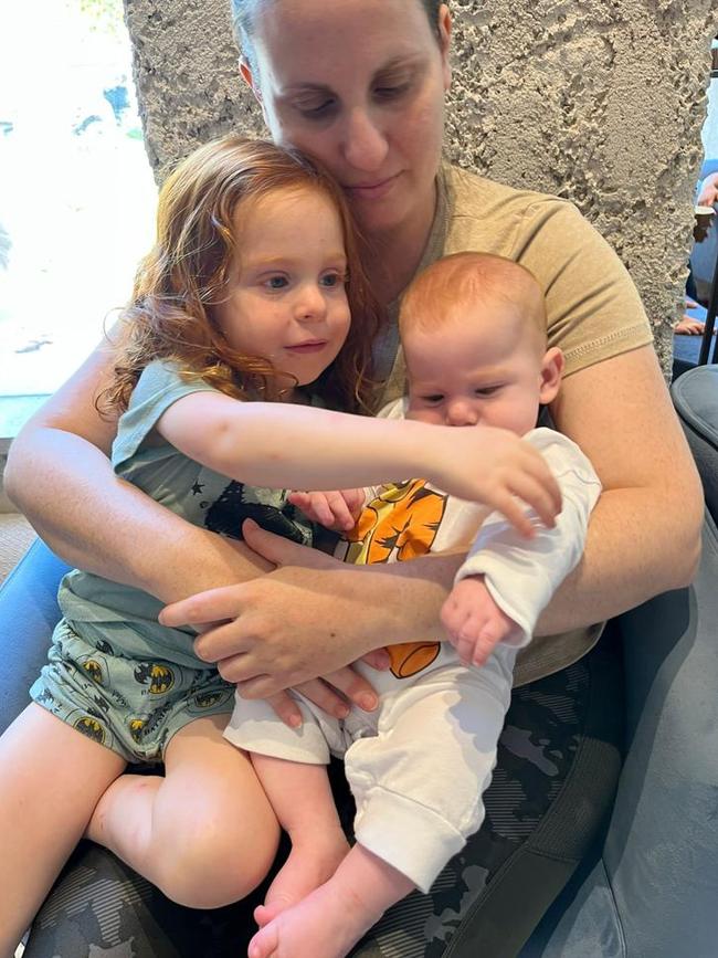 Shiri Bibas with her sons Ariel and Kfir.