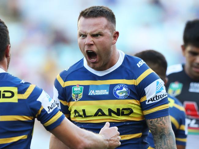 Parramatta's Nathan Brown brings plenty of intensity. Picture: Brett Costello