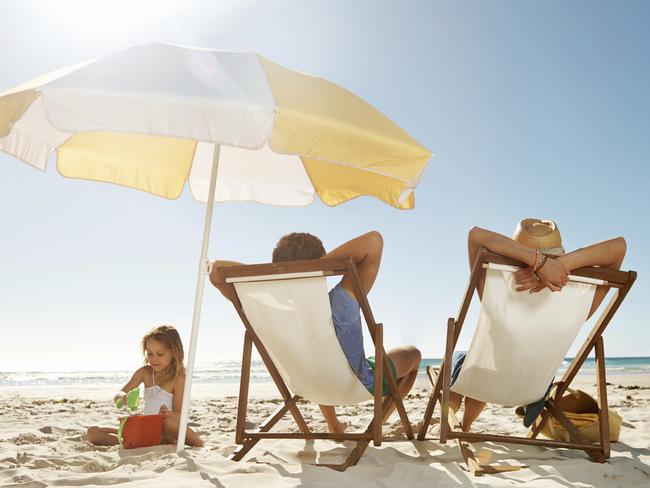 Generic photo of a family on holiday at the beach