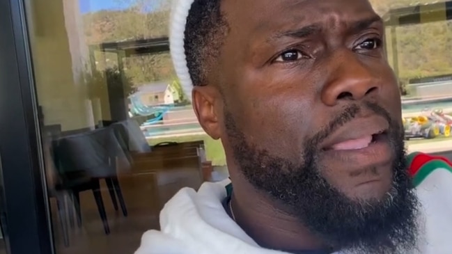 Kevin Hart in a Wheelchair After Racing an NFL Friend