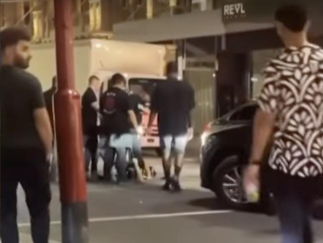 Footage from the scene on Chapel St. Picture: 7 News