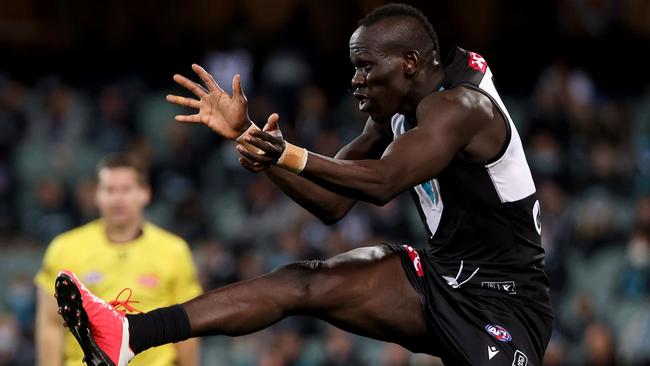 Port Adelaide recruited Aliir Aliir from the Sydney Swans for the 2021 season.