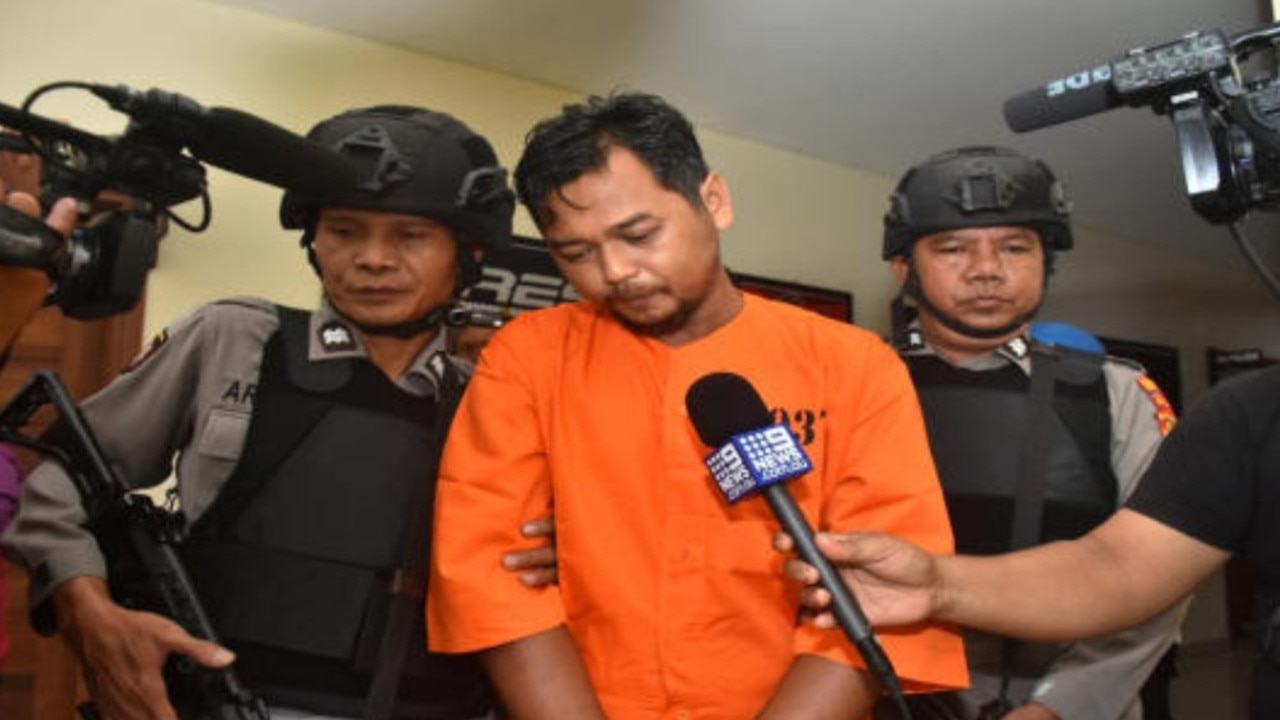 I Gede Wijaya after his arrest in Bali in February. Picture: YouTube