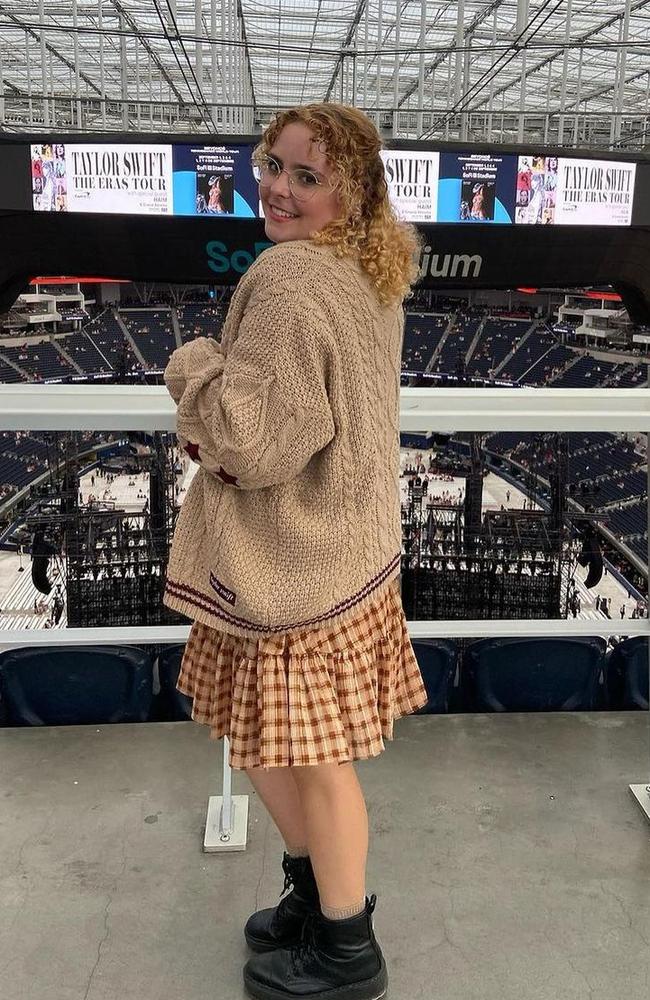 Go simple with a plaid dress for evermore. Picture: Instagram/@taylornation.