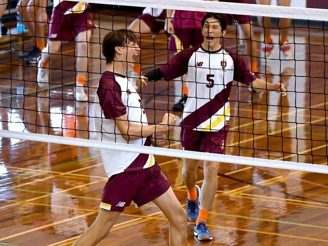 St Peters v Iona College in AIC Firsts volleyball. Saturday March 4, 2023. Picture, John Gass