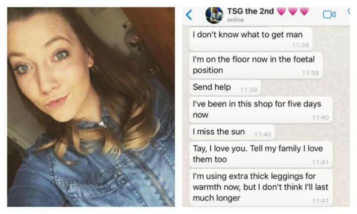 Woman share hilarious text exchange after sending boyfriend to buy leggings
